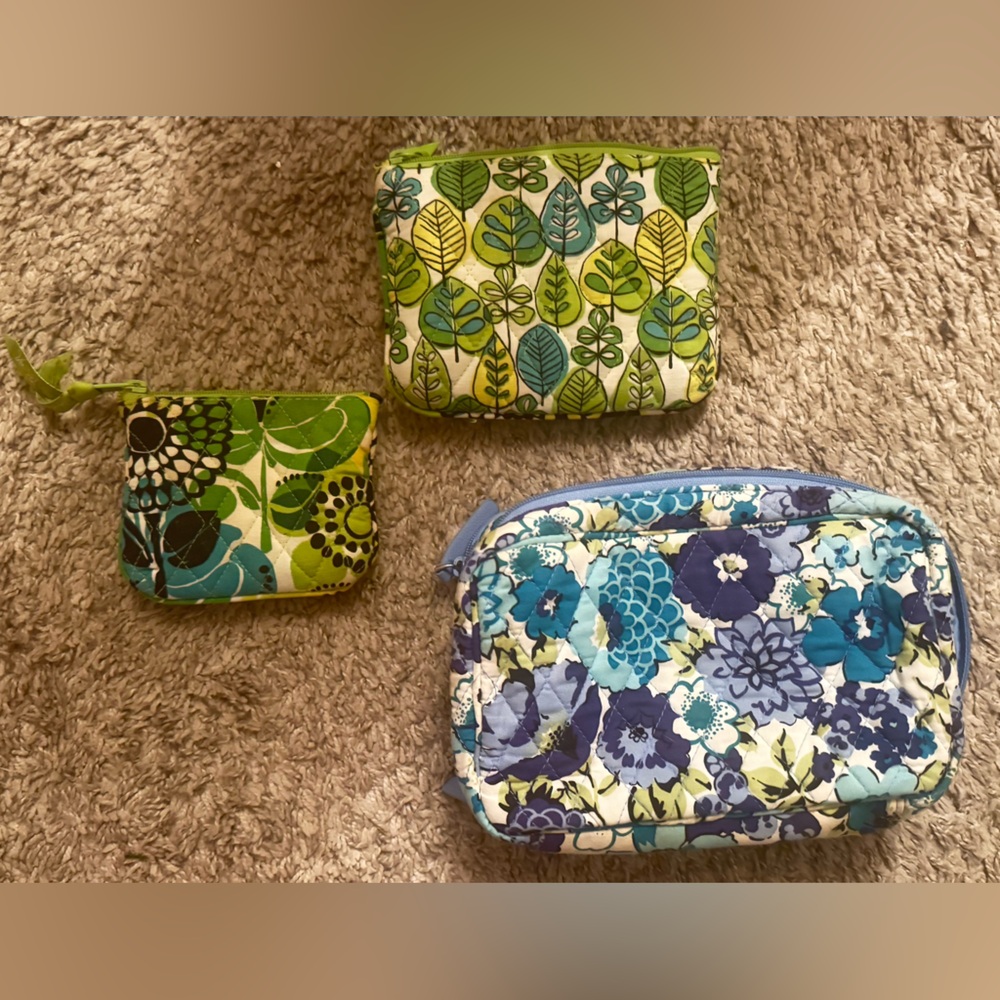Vera Bradley Mini Bags - Green and Blue Floral Collection